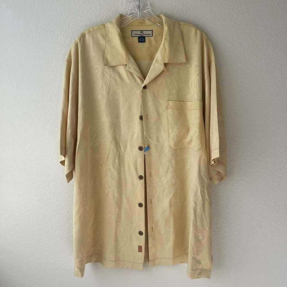 Tommy Bahama Mens Silk Tropical Vacation Button Down Shirt L‎ Palms